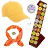 HTTDSLF Costume da Scout, 7 PC Accessori per costume da scout, Set di esplorazione per Bambini, on Cintura con Distintivo, Cappello, Sciarpa, Graffette, Nodo per Sciarpa, per Cospaly, Feste