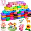Ainiv 60 Colori Pasta Modellabile Bambini, Argilla da Modellare, Air Dry Clay, Set di Plastiline per Bambino, Idea Regalo per Bambini e Bambine da 3 Anni, Attività Fai da Te e Arti e Mestieri