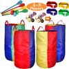 CWLAKON Giochi per Bambini Esterno, Sacchi per Saltare, Uova e cucchiai, 3 Giochi di Corse di Gambe, per Compleanno, Lancio Feste, per Famiglia