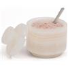 MARBLOUS KRAFTS Set di 2 contenitori per sale in marmo bianco onice con coperchio e cucchiaio, 7,6 cm, fatti a mano, in pietra naturale per spezie e zucchero, per la conservazione del piano di lavoro della cucina