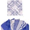 Soimoi Giapponese Sashiko Stampa Precut Prect Tessuto Di Cotone 5 Pollici Tessuto Quilting Quadrati Pacchetto Fai Da Te Patchwork Per Cucire Craft- Bianco E Blu