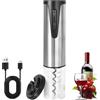 Homirty Cavatappi Elettrico, Apribottiglie Ricaricabile Apribottiglie Vino Professionale Cavatappi Senza Filo Automatico One Touch per Feste Amanti del Vino Compleanno Lanniversario Padre Regalo,Argento