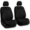 FH GROUP FB071BLACK102 Set universale anteriore Travel Master nero coprisedili automobilistici si adatta alla maggior parte delle auto, SUV e camion