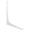 cyclingcolors 2x staffa console rigida in acciaio per mensola da avvitare supporto mobile rinforzo murale universale fissaggio ripiano 250 x 300 mm bianco