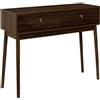 HOME DECO FACTORY, HD0301, Consolle, Modello Felix, Collezione Lounge Edition, Mobili, Tavolo e Scrivania, Consolle e Poggiatesta, 100 x 80 x 35 cm, Marrone Nero