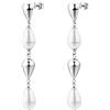 Brosway Orecchini Donna, Orecchini Pendenti in Acciaio e Perle | Collezione PERFECT - BPC76