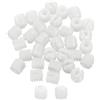 sourcing map 100 tasselli per cerniere da 0,9 x 0,9 cm, inserti in plastica con filettatura per cerniere di ante di armadietti, collegamenti di mobili, bianco