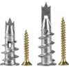 Newoutset 90 Pz M4 Viti e Tasselli per Cartongesso, Fissaggio Tasselli Autofilettante per Cartongesso, Tassello Autofilettante in Metallo, Tasselli Autoperforanti con Viti per Cartongesso Impieghi Gravosi