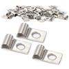 XoeLLe 50 Pezzi Fascette Metalliche, Fascette Stringitubo di Fissaggio, Fascetta Stringitubo per Cavi e Tubi, Piccola Morsetti per Tubi, Fascette Metalliche Stringitubo, Fermacavi in Acciaio Ø 4-5 mm