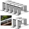 sturiz 8 fascette per tubi quadrati in acciaio inox 304, 60 x 60 mm, fascette a U, morsetti rettangolari, per porte di casa, finestre, approvvigionamento idrico e altre tubazioni