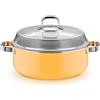 WMF Fusiontec Mineral Pro 0519125290 - Casseruola con coperchio, 28 cm, resistente ai graffi, adatta a tutti i piani cottura, Made in Germany, giallo mango