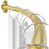 Mcrbeay Asta per tenda da doccia curva, regolabile, 101,6-182,9 cm, extra larga, curva per bagno, asta da doccia antiruggine, asta curva in acciaio inox per doccia, vasca da bagno, oro