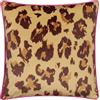 furn. Cuscino imbottito in poliestere in velluto profilato True Leopard - multicolore - 43x43 cm