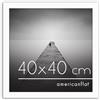 Americanflat Cornice 40x40 cm Bianca - Cornice Quadrata in Legno MDF con Pannello Protettivo in Plastica e Ganci Integrati