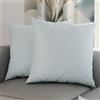 PETTI Artigiani Italiani - Coppia di Federe Cuscino 45x45 cm in Microfibra, Cuscini Arredo Camera da Letto, Divano, Set 2 Fodere Copricuscino, Federa Tinta Unita Celeste, 100% Made in Italy