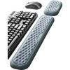 VAYDEER Poggiapolsi per Tastiera e Mouse, Supporto Ergonomico in Memory Foam con Base Antiscivolo, Poggiapolsi Confortevole per Ufficio, Laptop e PC - Azzurro