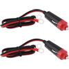 ECSiNG 2 Pezzi 10A Maschio Presa Accendisigari Auto Spina Cavo Connettore 6V 12V 24V per Auto Inverter Pompa Aria Tazza Elettrica