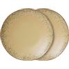 HK LIVING - Set di 2 - Ø 27,5 cm 70s ceramics - Beige - Gres smaltato