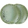 HK LIVING - Set di 2 - Ø 22 cm 70s ceramics - Verde - Gres smaltato
