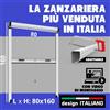 NONE Zanzariera a Rullo Verticale 80 x 160 Bianca Fai da Te Kit Riducibile su Misura, per Finestra