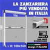 NONE Zanzariera a Rullo Verticale 100 x 160 Bianca Fai da Te Kit Riducibile su Misura, per Finestra
