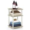 Furinno Just 3-livello Turn-N-Tube Tavolino con 3 ripiani, Legno, Beige (Sonoma Oak/Bianco), 29.21 x 34.04 x 57.91 cm