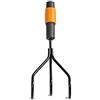 Fiskars Coltivatore, Per una preparazione e una cura ottimali delle aiuole, Testa di attrezzo, Lunghezza: 31 cm, Larghezza: 12,5 cm, Nero/Arancione, QuikFit, 1000680