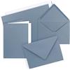 FarbenFroh by GUSTAV NEUSER FarbenFroh - Set di 10 biglietti pieghevoli, formato DIN A6/C6, con buste, colore grigio blu, con inserto, 14,8 x 10,5 cm, qualità premium