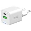 MKC Caricatore iphone 20W MKC Usb-c e Usb-a, Alimentatore usb c compatto per Tablet, ipad e smartphone, caricatore rapido usb c Power Delivery Caricatore multiplo con protezione sovraccarico