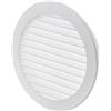 LIRAST Ø 125mm Bianca Rotonda Griglia di Ventilazione in Plastica - Griglie D'Aerazione