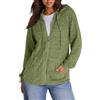 TOFOTL Warm Top per Donna Maglioni Invernali Eleganti Sweater Maglie Puro Cashmere Pullover Invernale Felpa Aperta Elegante Brutto Ciclismo Felpa Lunga Donna con Zip E Cappuccio 09-Verde L