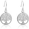 SILVER ROCK JEWELLERY Orecchini con pendente raffigurante l'albero della vita, in argento sterling 925