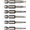 Fixinus Set di Punte Triangolari per Cacciaviti, Acciaio S2, 1/4, Esagonali Δ1.8, Δ2.0, Δ2.3, Δ2.5, Δ2.7, Δ3.0 - 50 mm di Lunghezza