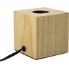 XANLITE Cube table lamp in wood, E27 base compatible, IP20, 60W max power 58qX