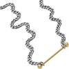 Diesel Collana da uomo in acciaio inossidabile con chiusura a moschettone, Grigio tempestoso
