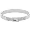 Emporio Armani Bracciale rigido da donna in acciaio con cristalli incastonati, EGS3088040