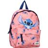 Vadobag Zaino STITCH Occhiolino MADE FOR FUN da Disney Lilo & Stitch - Zainetto per bambini | Scuola | Asilo - Colore Pesca - dimensioni 31x22x9cm