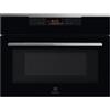 Electrolux Forno da Incasso Compatto Multifunzione Elettrico Combinato Microonde CombiQuick 60 cm Altezza 45 cm Vetro nero con Finiture Inox antimpronta Electrolux KVLBE08X - KVLBE 08 X