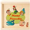 Dida - Memory Pinocchio: Gioco di Memoria e Associazione Montessori, Memo Fiaba, 20 Carte in Legno da Accoppiare, per Bambini 2-4 Anni, Giochi Educativi da Tavolo