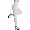 Viozocy Collant Donna 80 Denari Vita Alta Elastica con Rinforzi Collants Effetto Opaco Coprente 29 Colori Crema L-XL
