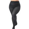 Viozocy Collant Donna Taglie Forti Vita Alta Elastica Durevole, Morbido Semi Coprente Plus Size, XL 2XL 3XL 4XL, Grigio scuro XL