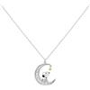 Peanuts Snoopy Snoopy & la Luna - Collana da donna, colore: Argento, Metallo