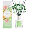 Airkeep Profumatore per Ambienti Cucumber Melon, Profumatore per Ambienti con 8 Bastoncini di Fragranza, Diffusore di Fragranze per Bagno, Appartamento, Decorazione della Casa, 100ml
