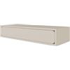 Selsey Tavolo consolle 90 x 35 x 17 cm, design minimalista con cassetto, cassetto sospeso per soggiorno o corridoio, robusto truciolato laminato, grigio beige, elegante set di mobili da corridoio