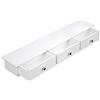 SONGMICS Mensola da Muro, Mensola da Parete con 3 Cassetti, Portata di 15 kg, 15 x 80 x 10 cm, Ingresso Soggiorno Ufficio, Montaggio Facile, Salvaspazio, Design Moderno, Bianco LWS085W01
