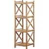 Brigros Estosa - Scaffale in bamboo Stile e funzionalità per la tua casa, utile per cucina o bagno o cameretta (4 ripiani)