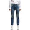 R13 Jeans R13 Kick Fit Donna 25 Kelly Stretch Crop Flared Sbiadito Denim RRP699