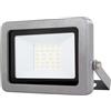 REV Faretto LED per esterni FLARE IP65, lampada LED da 20 W, 1700 lumen, 6500 K, illuminazione per esterni, ideale per ingressi di cortile, garage e ingressi di casa, argento