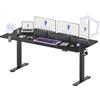FLEXISPOT Scrivania Regolabile in Altezza 180 * 80 cm, Tastiera con Memoria, Con Gancio, Standing Desk Scrivania Motorizzata