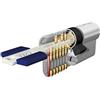 Tesa Assa Abloy TX853050N Cilindro Europeo TX80, 30 x 50 mm, nichelato, con camma Lunga, per Serrature a Profilo Europeo per Porte residenziali e Commerciali